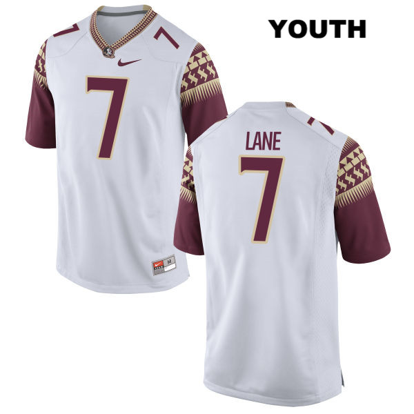 Youth NCAA Nike Florida State Seminoles #7 Ermon Lane College White Stitched Authentic Football Jersey OTH4569PP